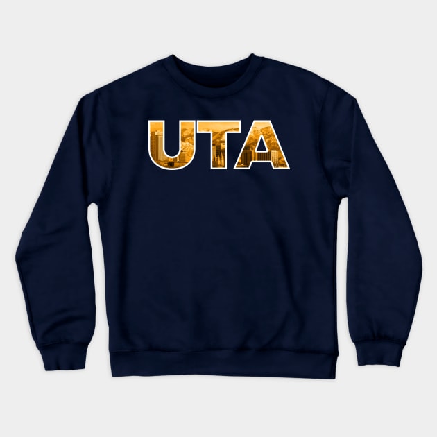 Utah Jazz UTA Skyline Crewneck Sweatshirt by StupidHead